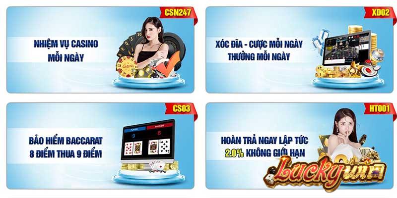 Các chủ đề trò chơi casino cực kỳ hấp dẫn tại Luckywin